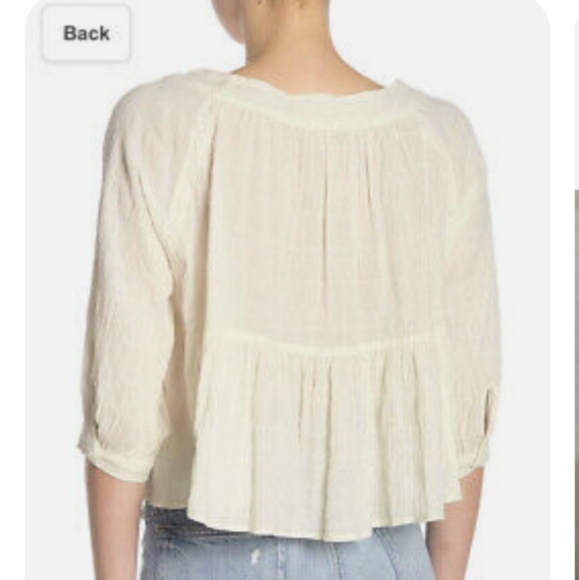 Free People Flowy Boho Hippie Summer Blouse - Picture 2 of 10